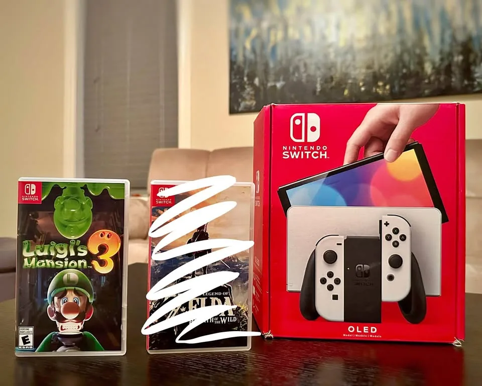 Nintendo Switch OLED with Luigi’s Mansion 3
