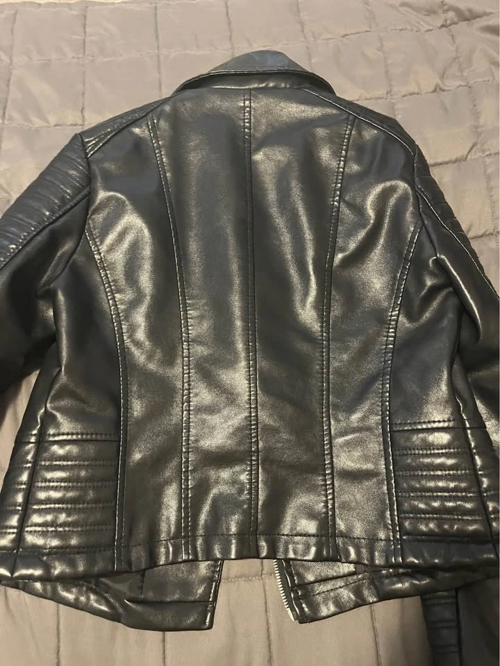 SHEIN Faux Leather Jacket, Size S (Black) - photo 5