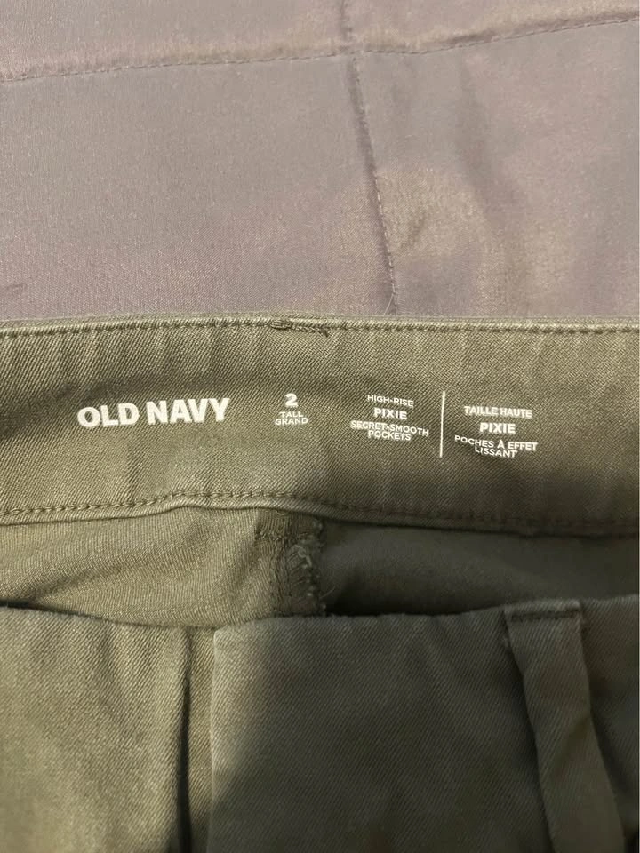 Brand New Old Navy Canvas Pants, Size 2 (Khaki Green) - photo 3