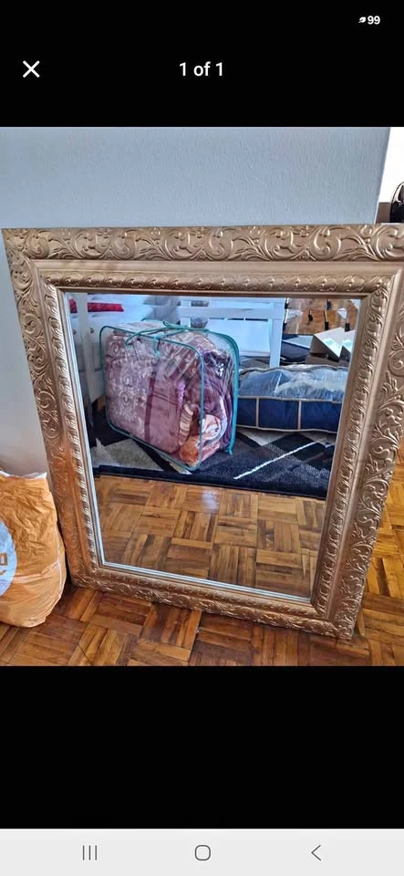 Ornate Gold Framed Wall Mirror
