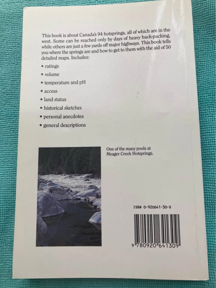 Vintage Hot-springs Of Western Canada Guide Book By Jim McDonald - photo 2