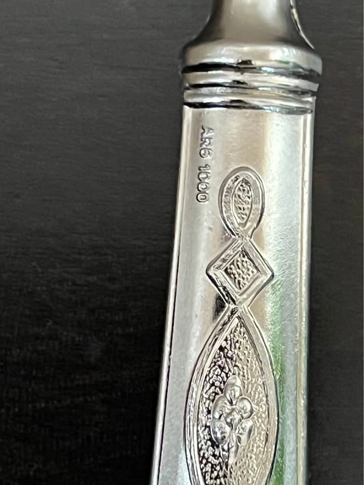 Silver-plated Serving Spoons Fork Butter Knife / made in Italy - photo 5