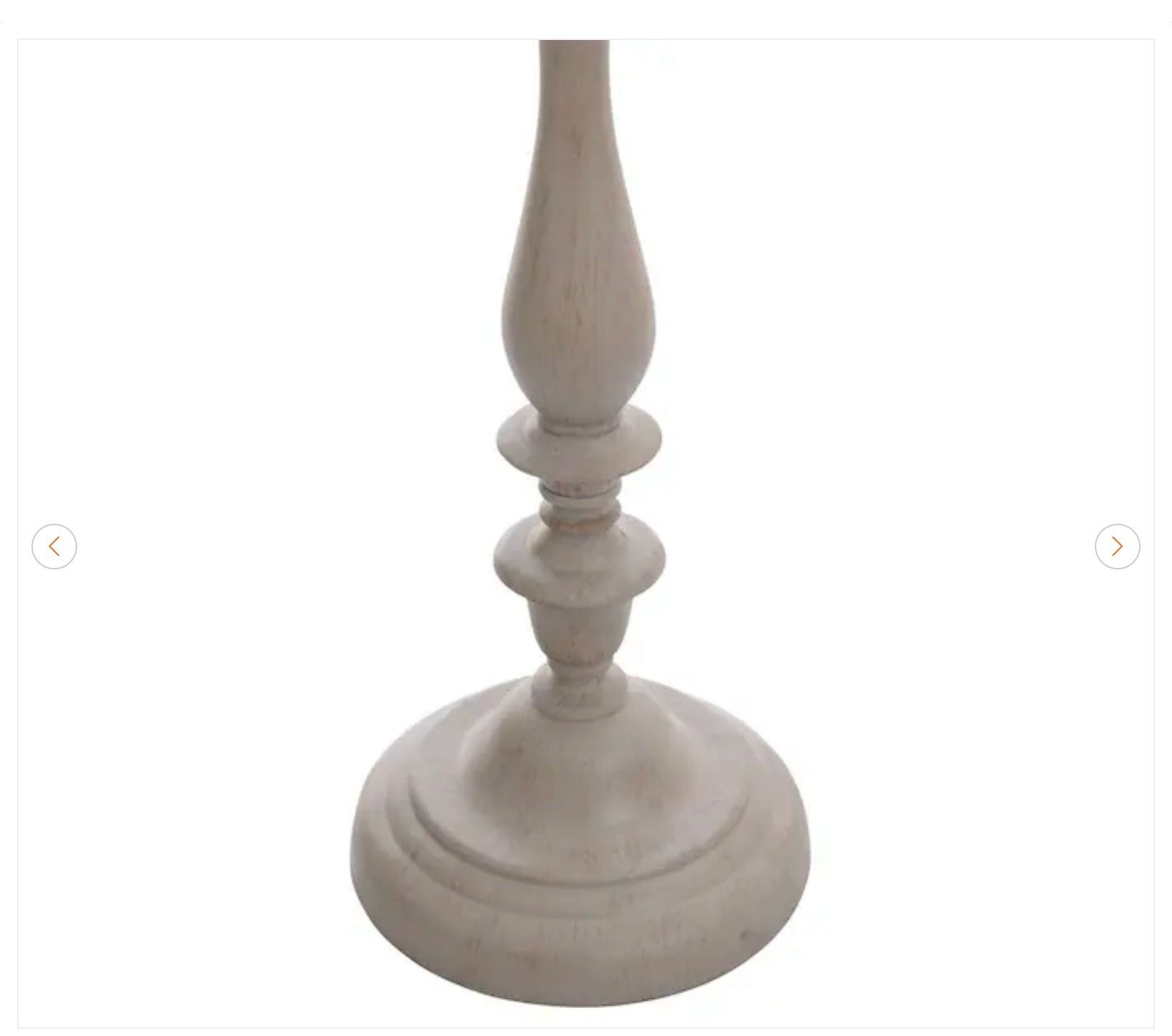 61 in. Distressed Gray Floor Lamp with Taupe Silk Shade - New - photo 4