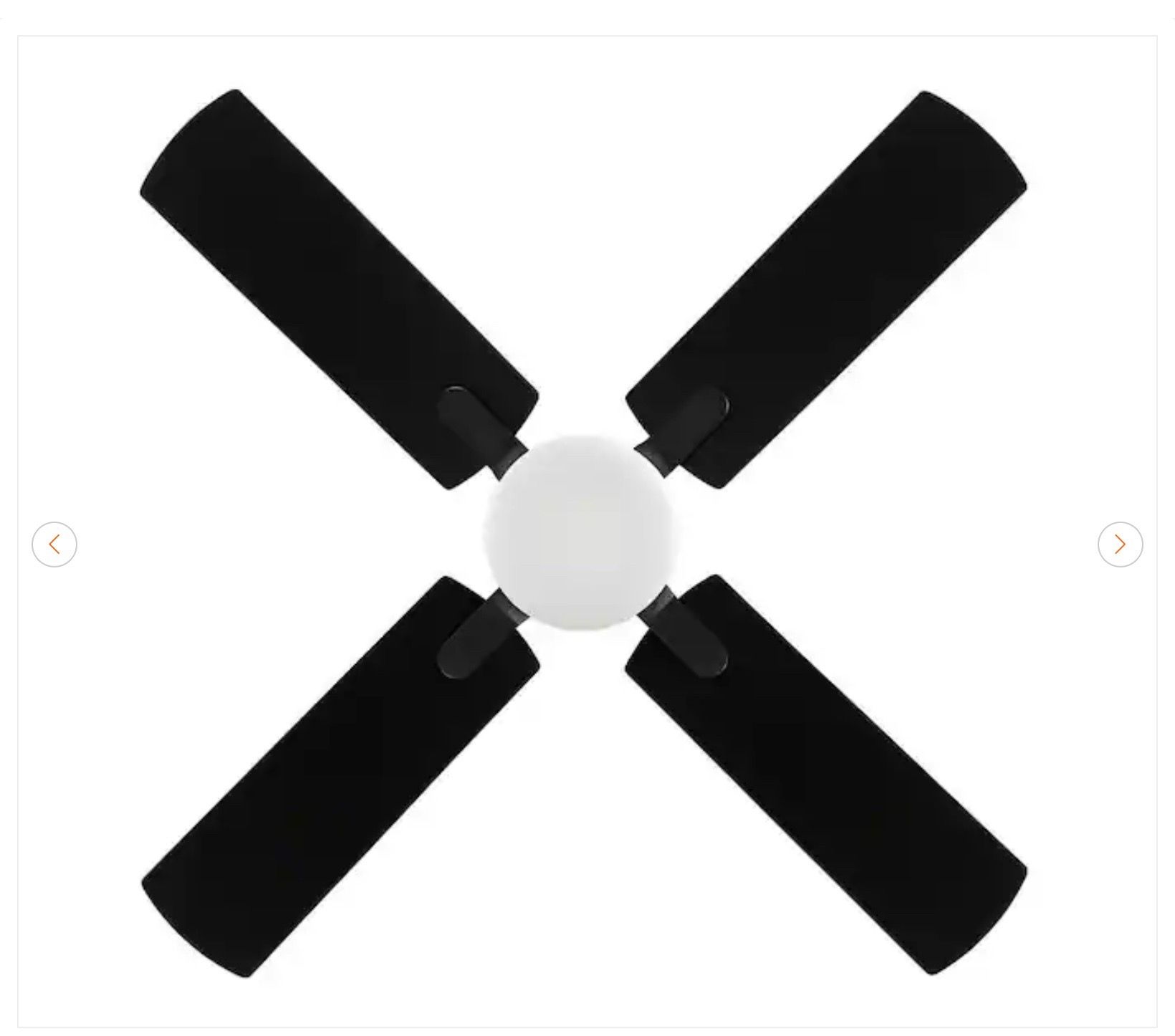 Hampton Bay Letta 42 in. LED Indoor Matte Black Ceiling Fan - photo 5