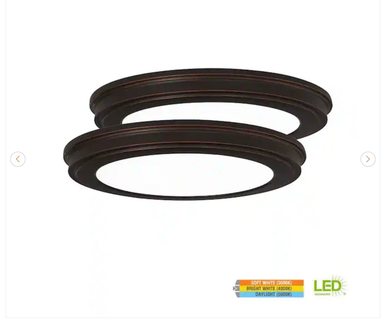 Commercial Electric 13 in. LED Ceiling Flush Mount (2-Pack) - photo 2