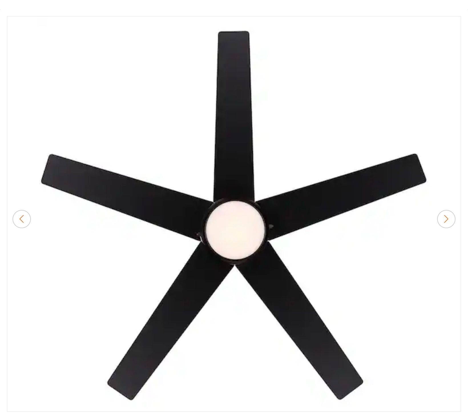 Hampton Bay Mena 44 in. LED Indoor/Outdoor Matte Black Ceiling F - photo 4
