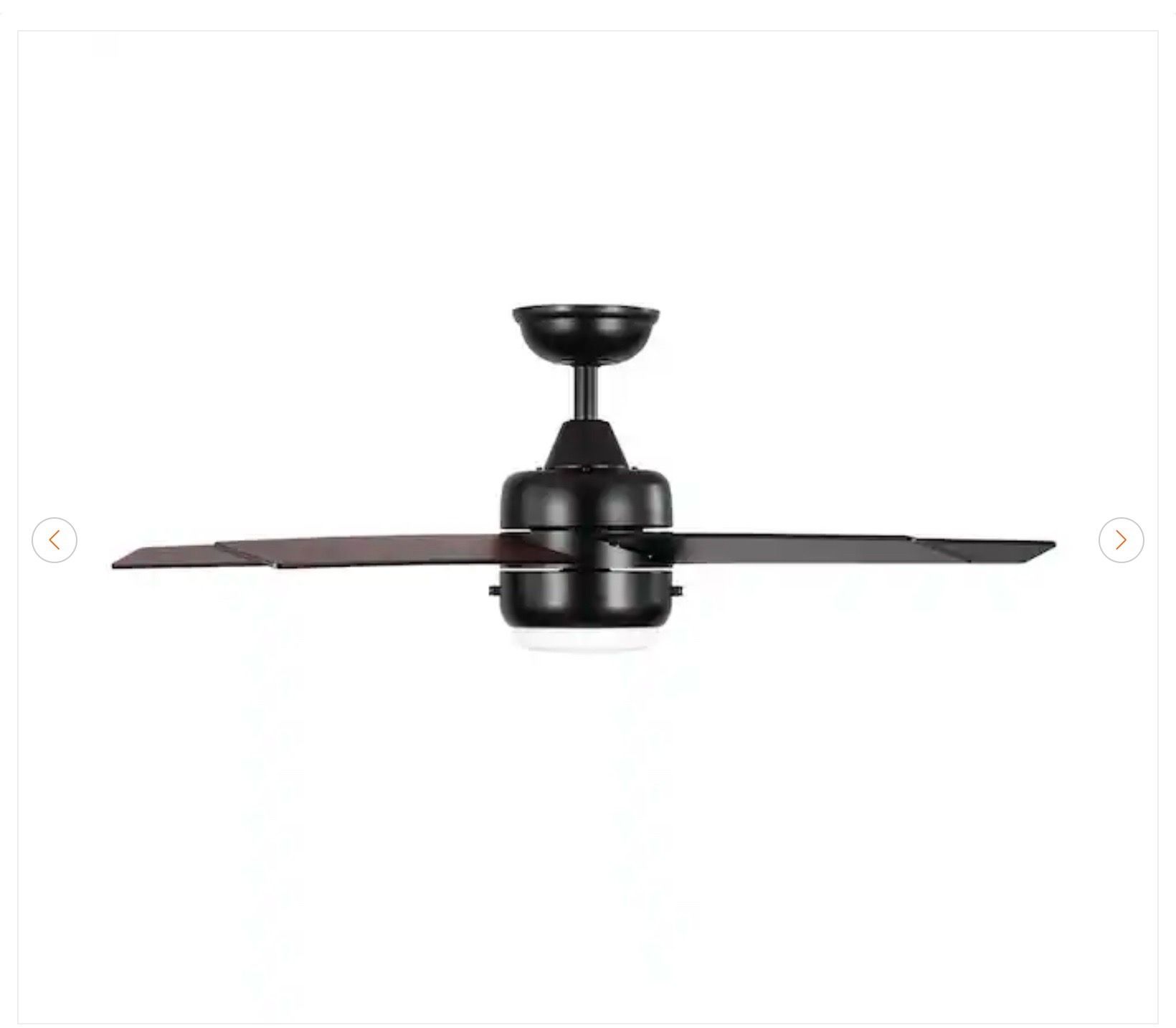 Hampton Bay Mena 44 in. LED Indoor/Outdoor Matte Black Ceiling F - photo 5