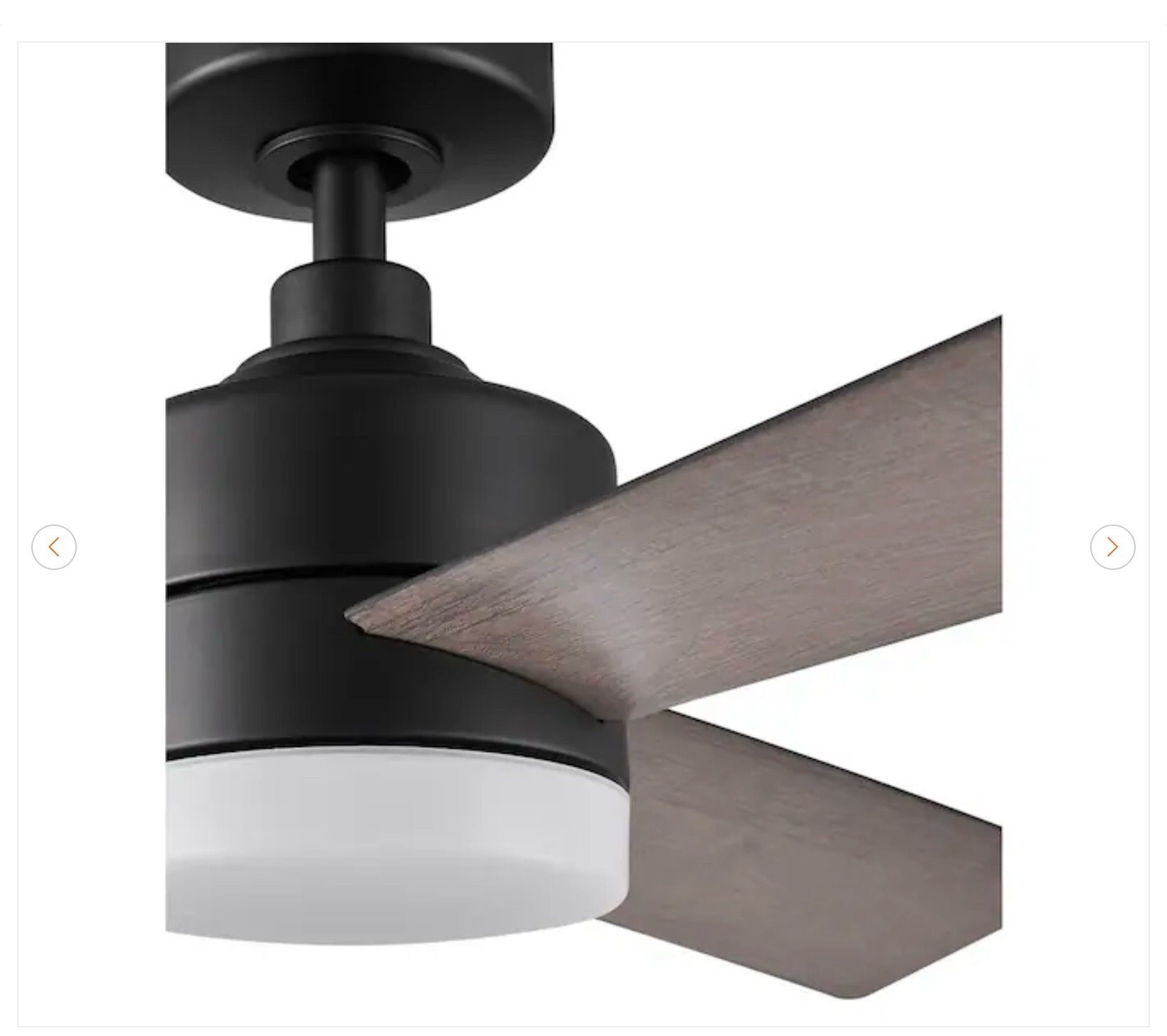 Hampton Bay Madison II 52 in. Matte Black Ceiling Fan - New - photo 5