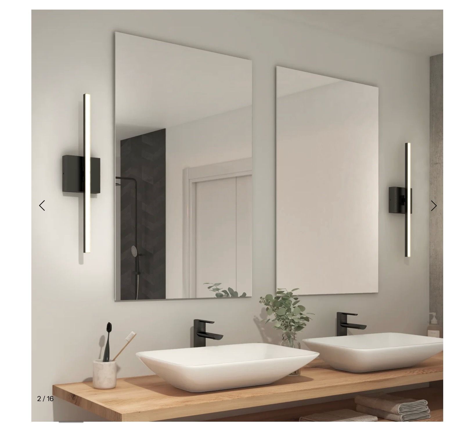 Artika Delta LED Indoor/Outdoor Wall Light 21" - Set of 2 - photo 2