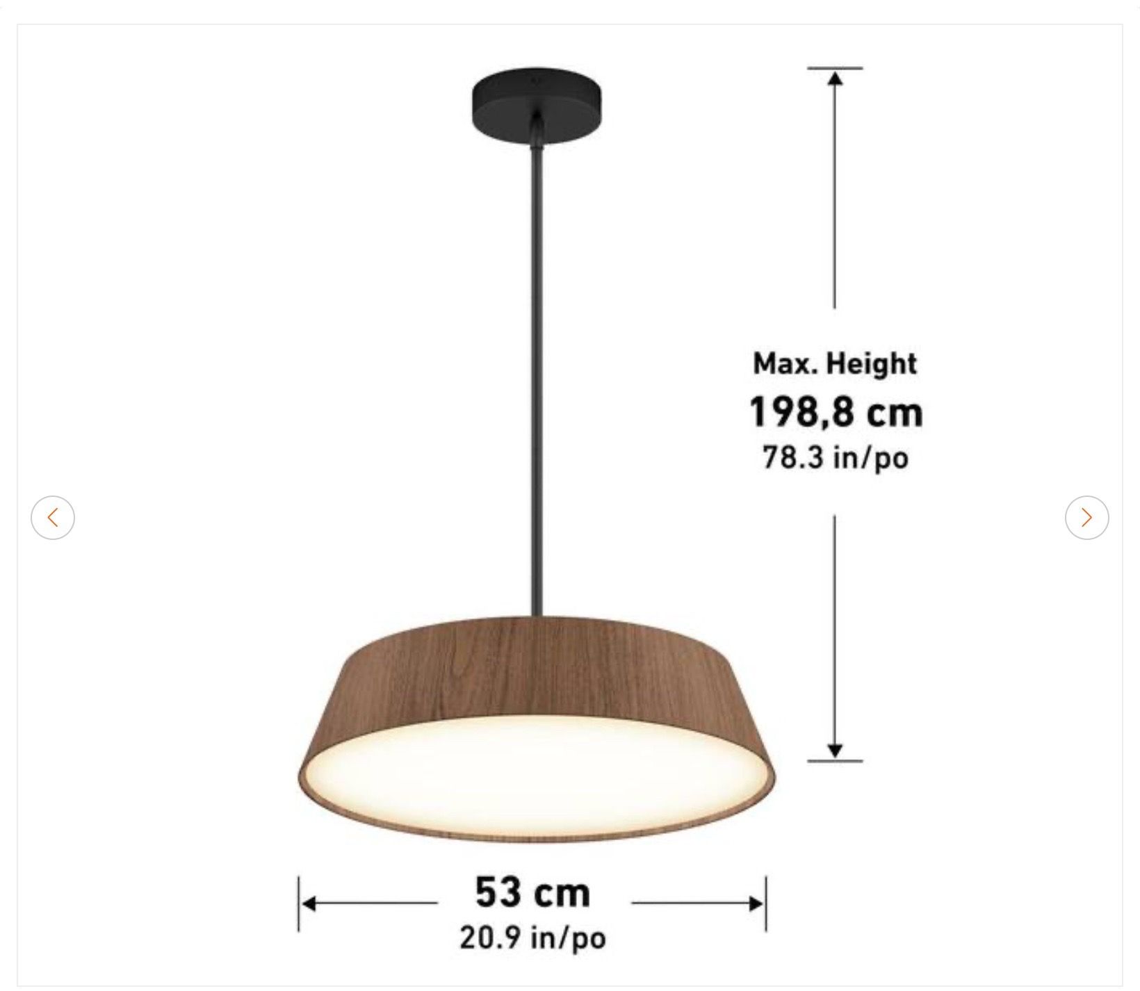 Artika Dunham 32W Modern LED Hanging Pendant Light - photo 4