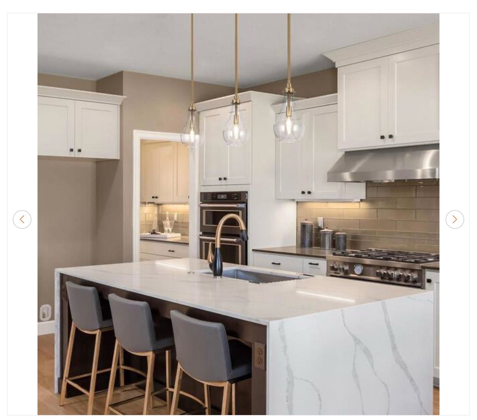 Set of 2 Modern Teardrop Brass Gold Pendant Lights - photo 2