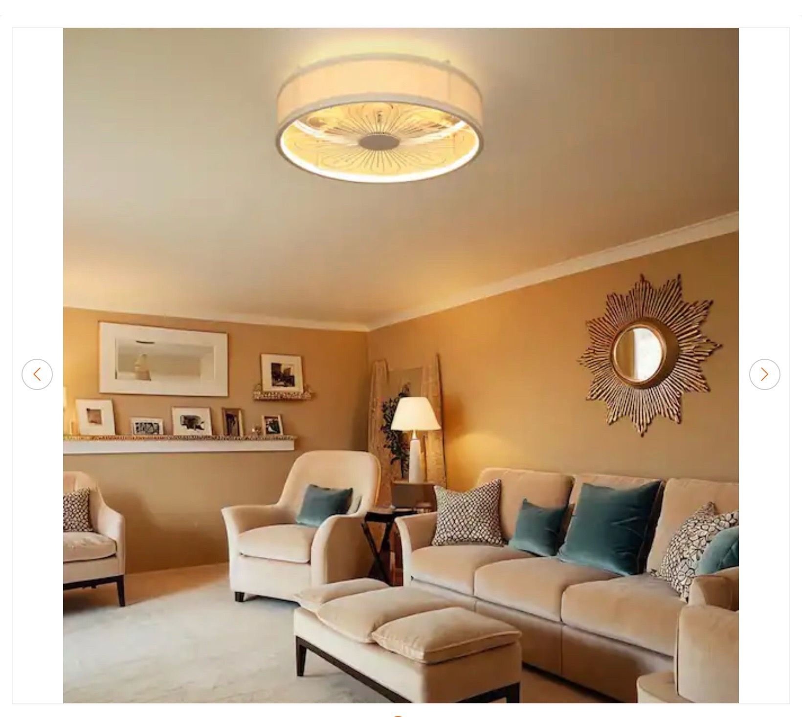 20 in. Smart Indoor White Low Profile Flush Mount Ceiling Fan - photo 3