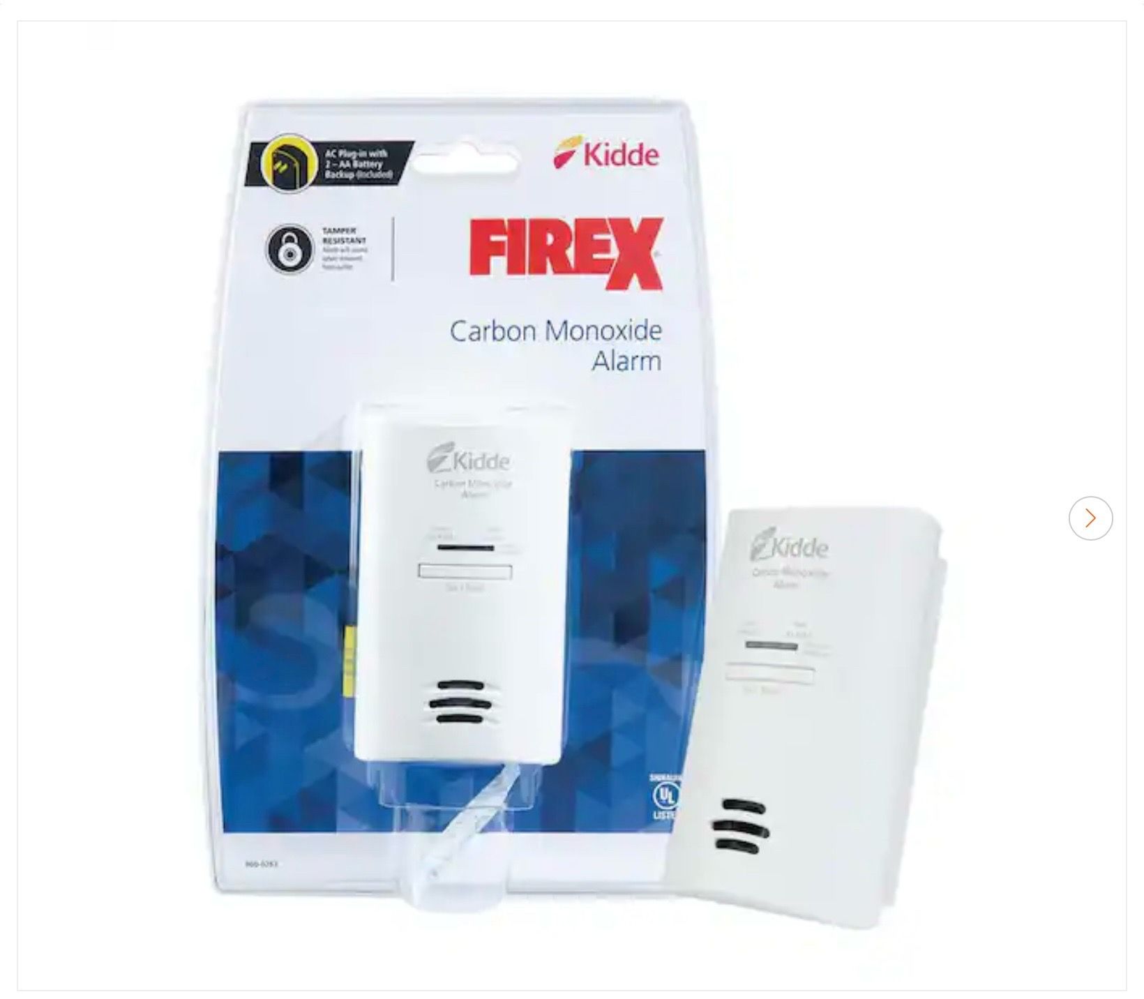 Kidde Firex Plug-In Carbon Monoxide Detector, AA Battery Backup - photo 2