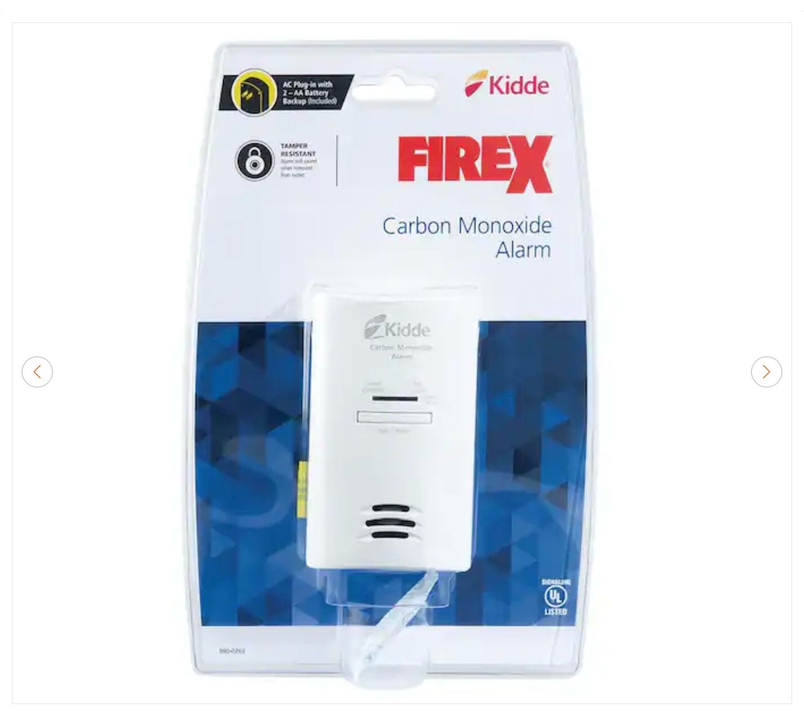 Kidde Firex Plug-In Carbon Monoxide Detector, AA Battery Backup - photo 4