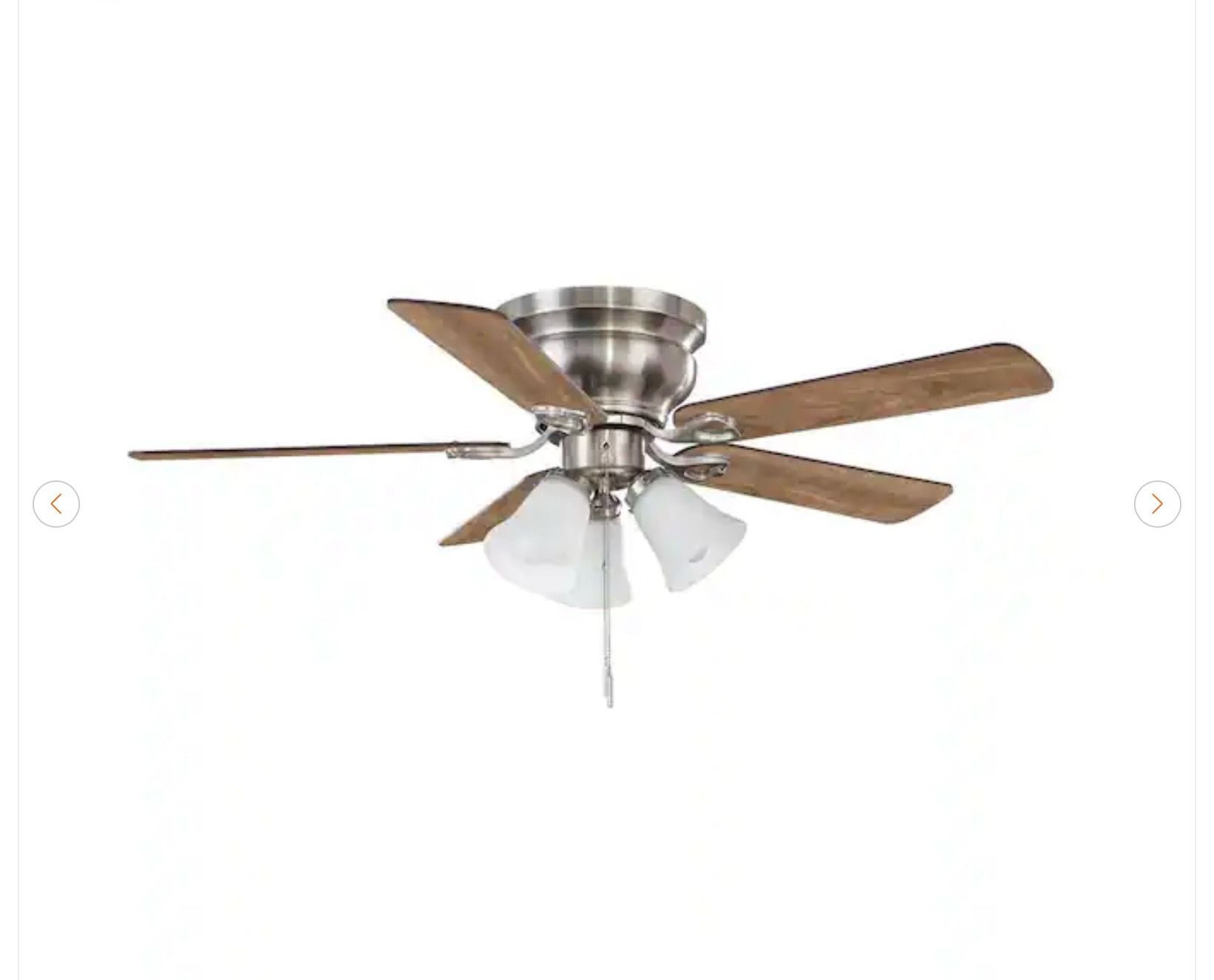 Hampton Bay Clarkston II 44 in. LED Indoor Brushed Nickel Ceilin - photo 5
