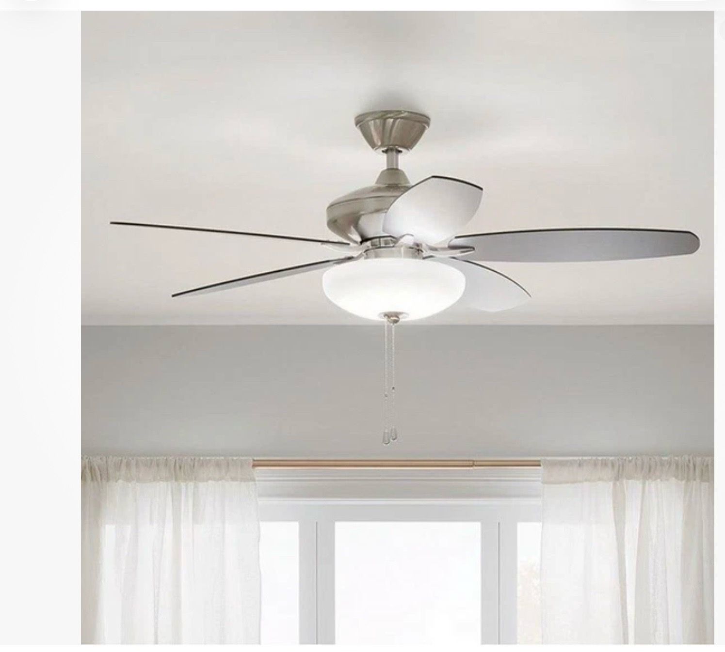 Renew Select 52-in Brushed Stainless Steel LED Ceiling Fan