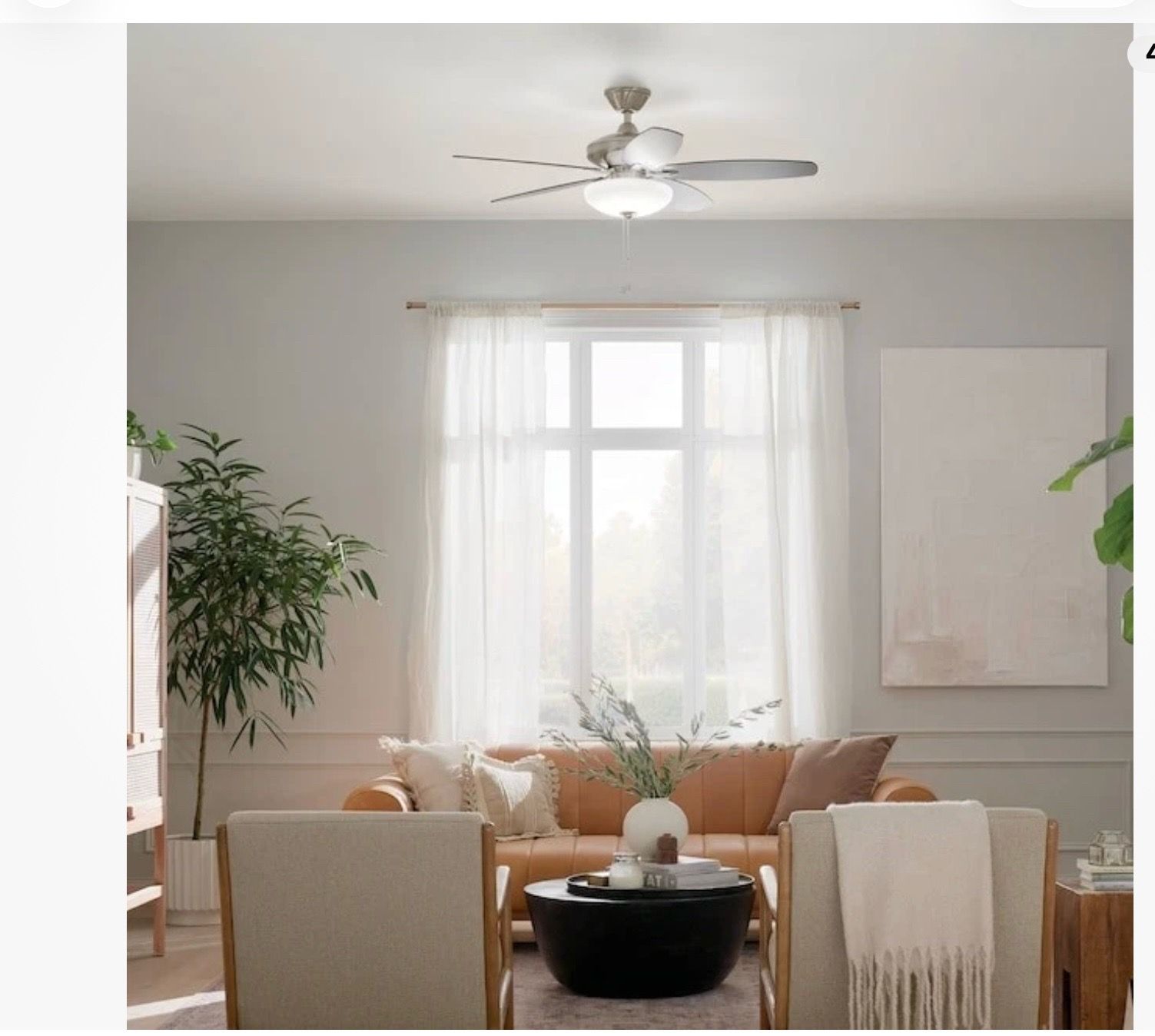 Renew Select 52-in Brushed Stainless Steel LED Ceiling Fan - photo 2