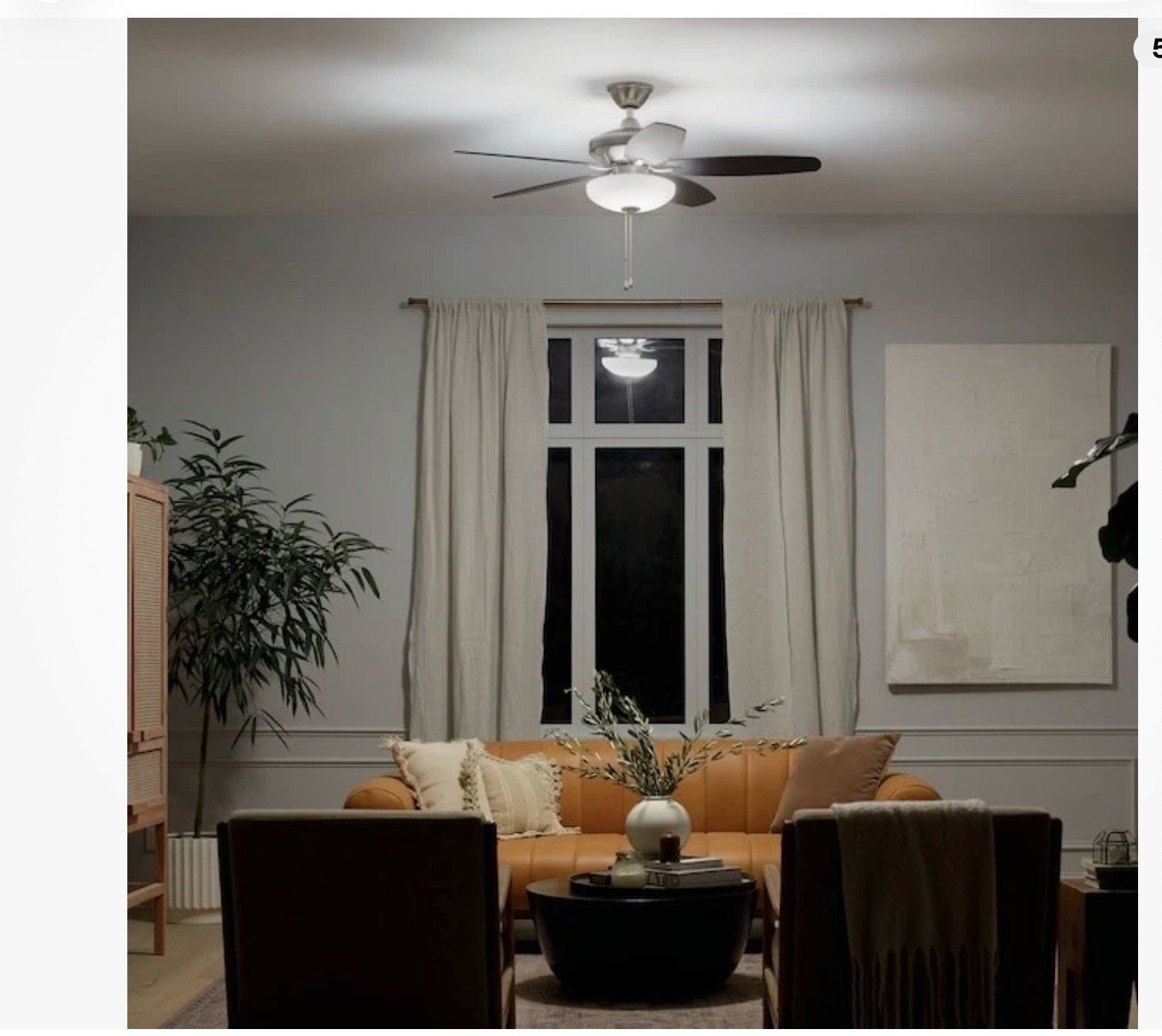 Renew Select 52-in Brushed Stainless Steel LED Ceiling Fan - photo 3
