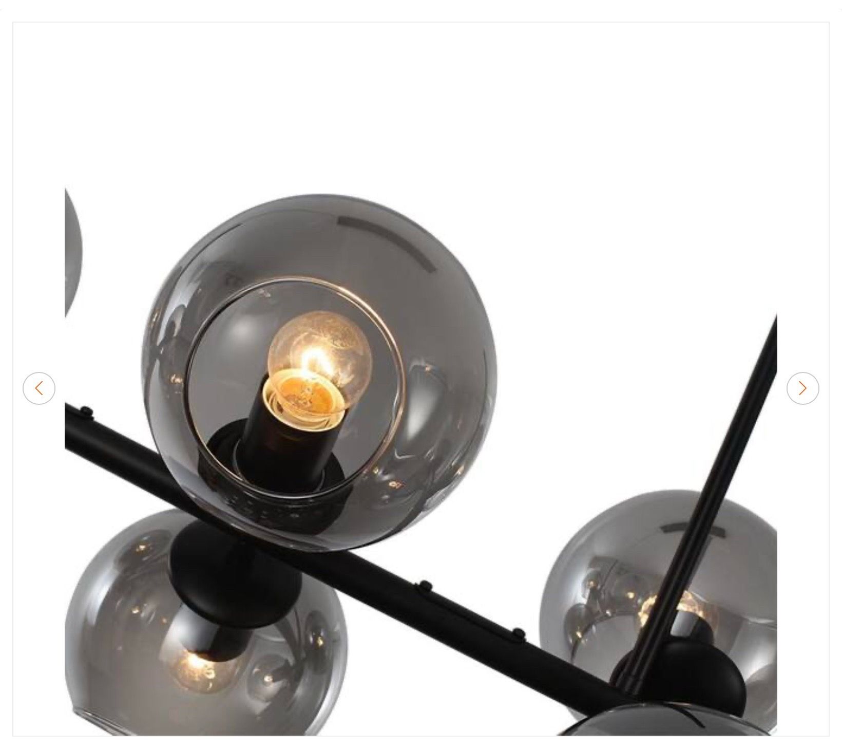 8-Light Gray Sputnik Linear Globe Pendant Chandelier - photo 5