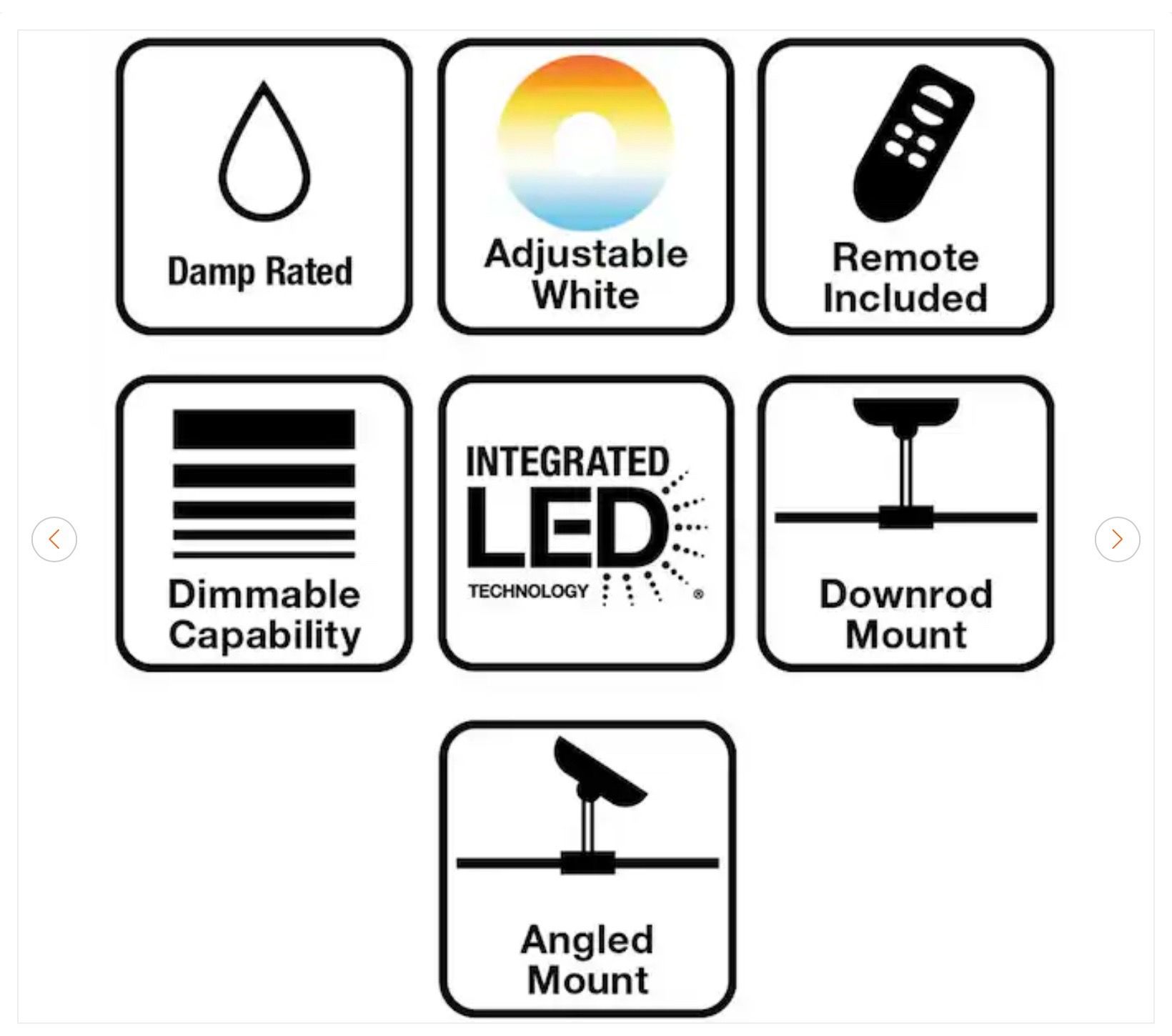 Hampton Bay Mena 54 in. LED Indoor/Outdoor Ceiling Fan - New - photo 2