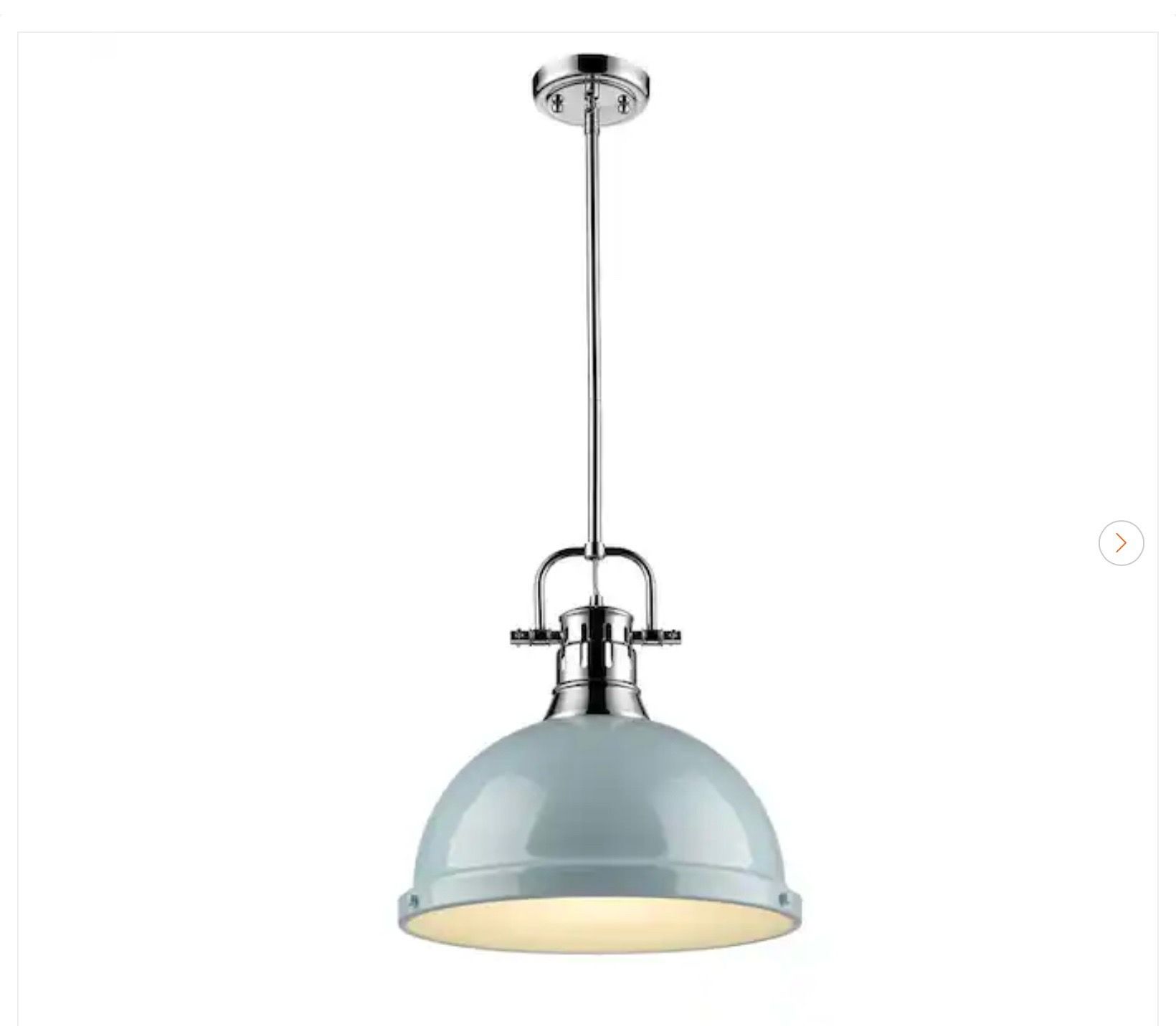 Golden Lighting Duncan 1-Light Chrome Pendant Light - New