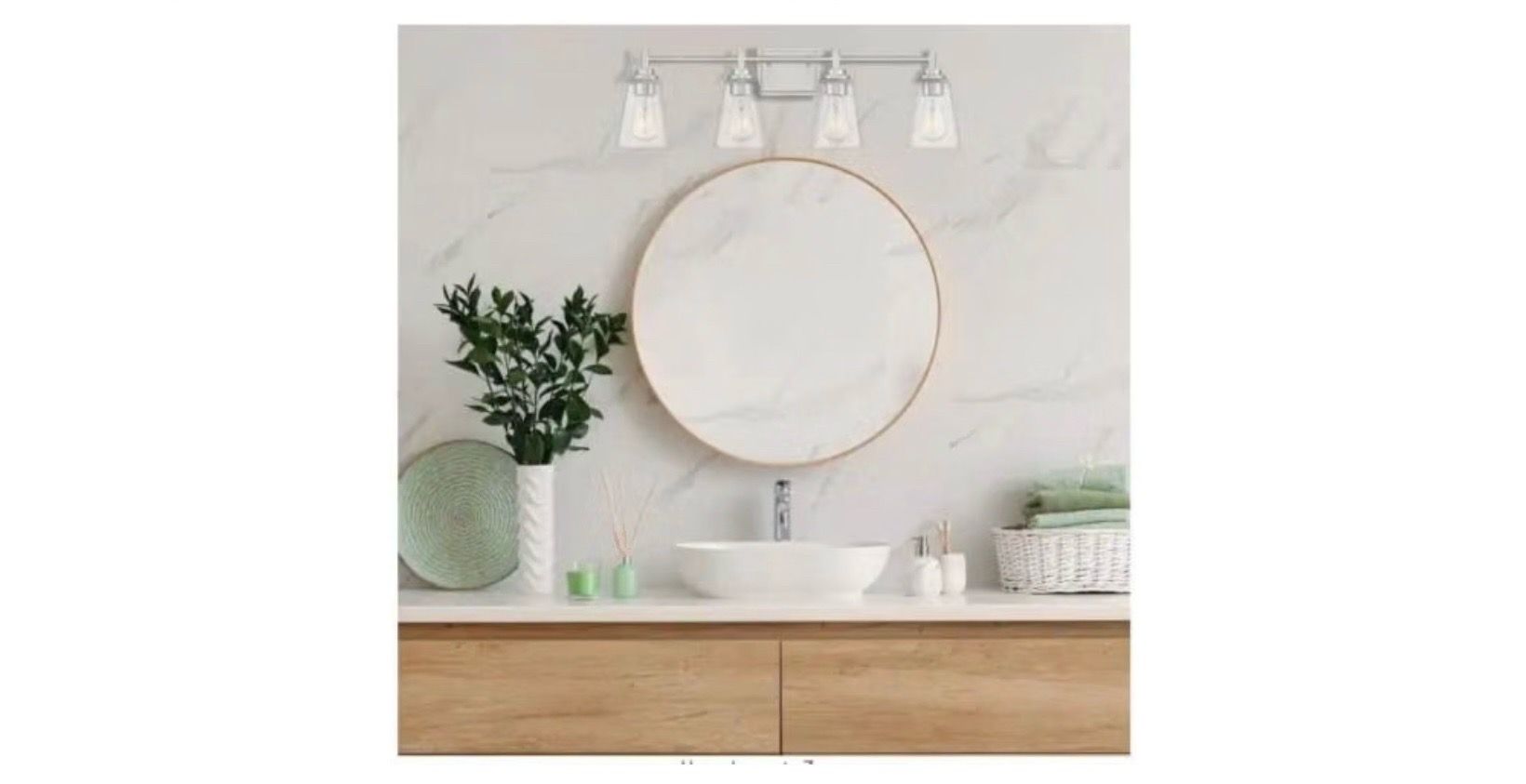 Hampton Bay Wakefield 4 Light Vanity Light Chrome - New - photo 4