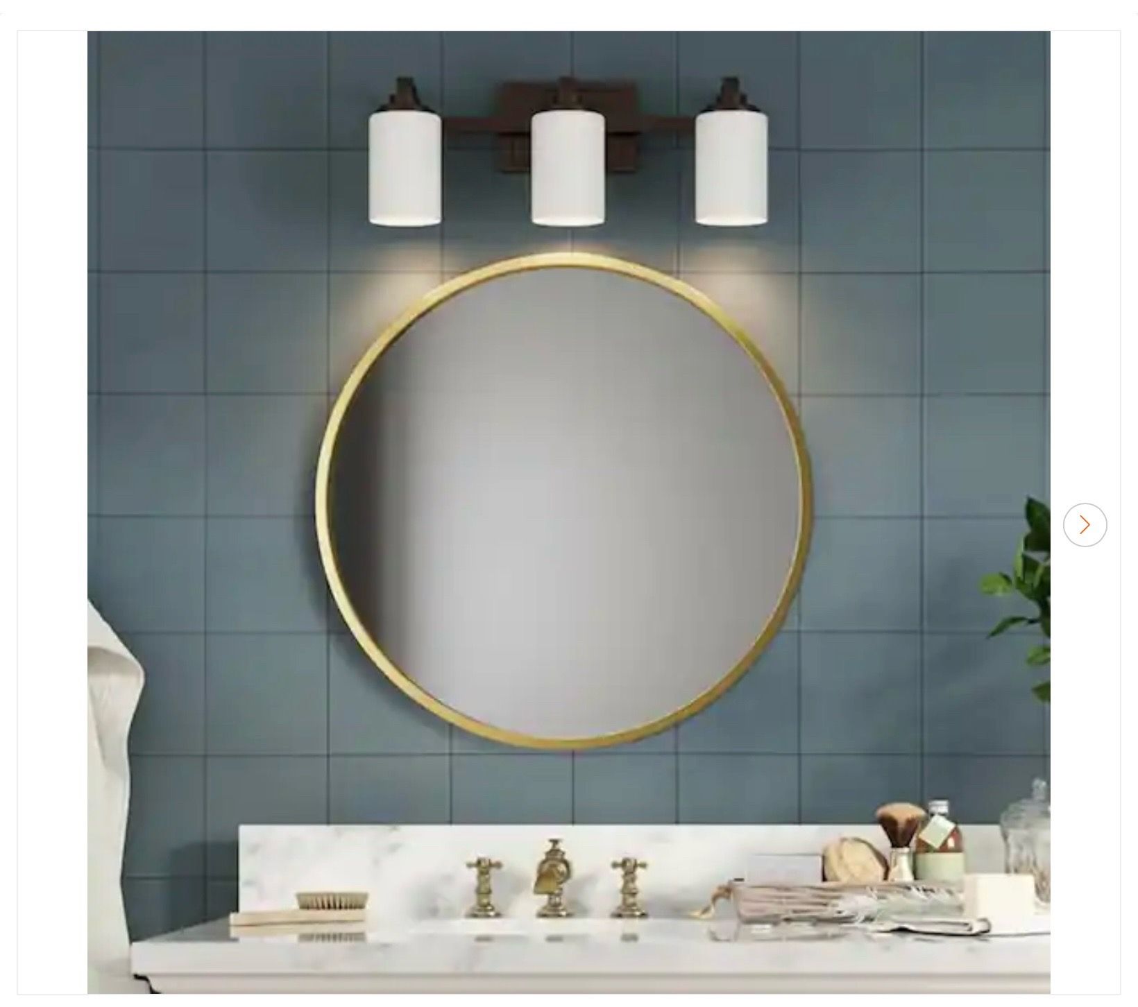 21 in. 3-Light Oil-Rubbed Bronze Contemporary Bathroom Vanity Li