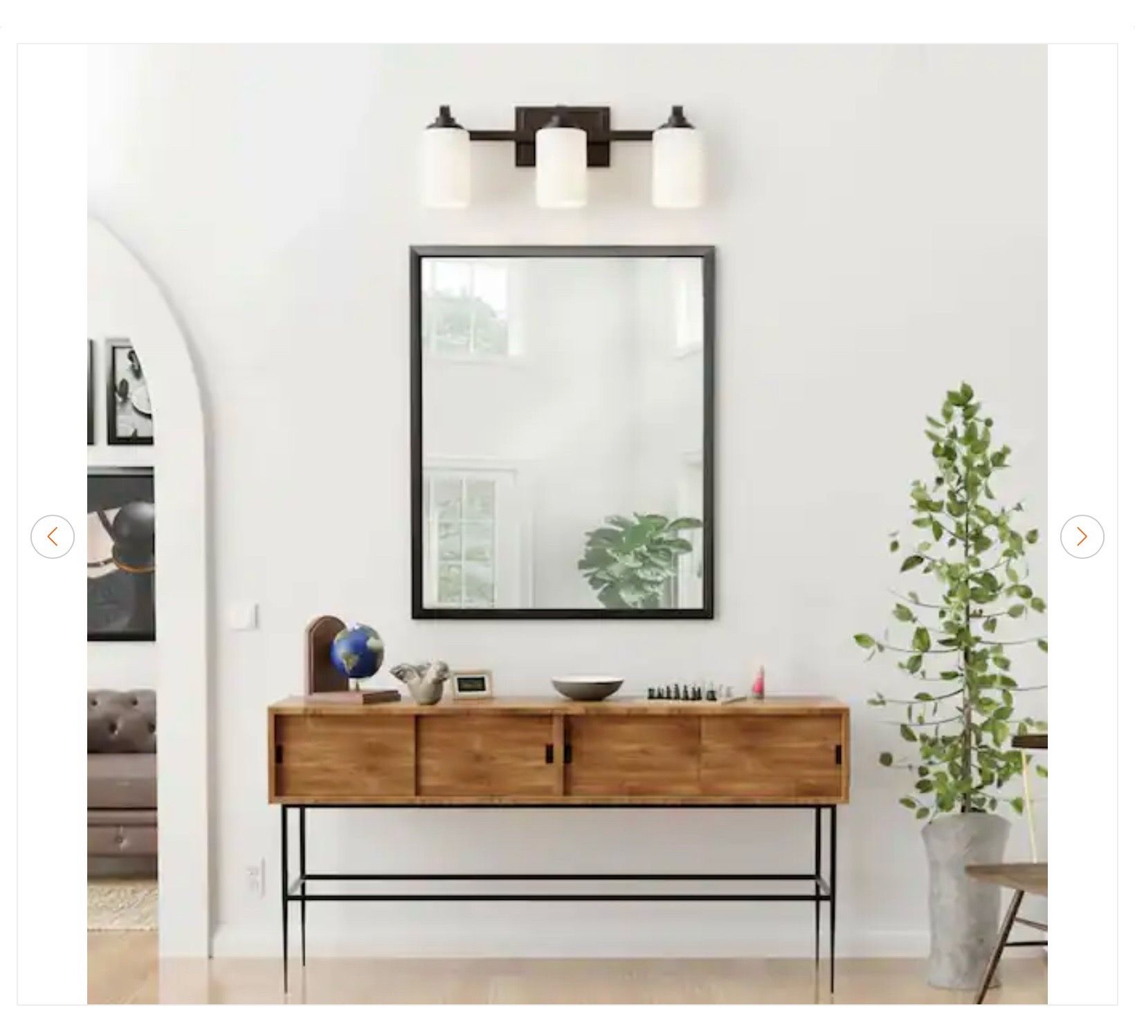 21 in. 3-Light Oil-Rubbed Bronze Contemporary Bathroom Vanity Li - photo 2