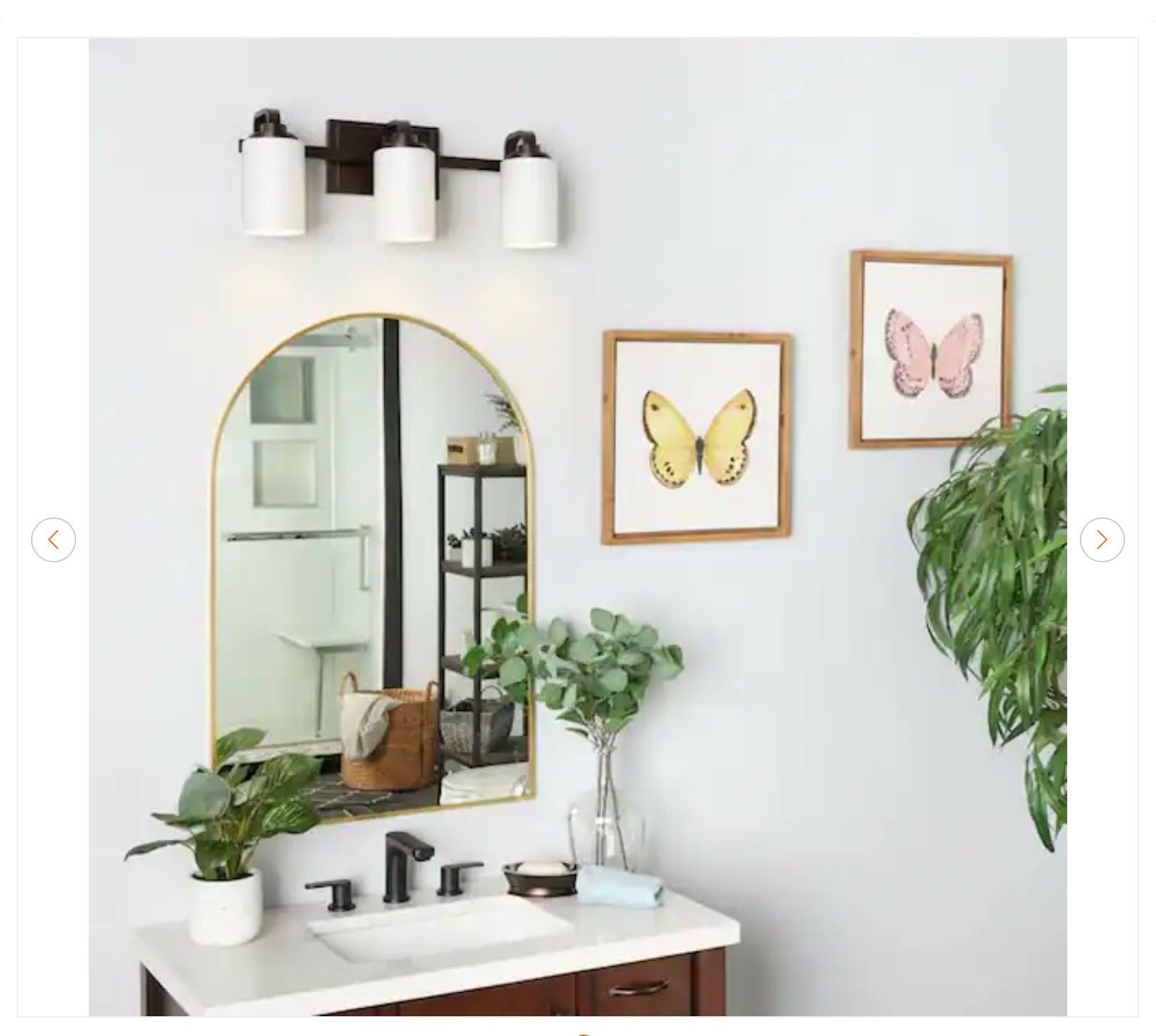 21 in. 3-Light Oil-Rubbed Bronze Contemporary Bathroom Vanity Li - photo 3