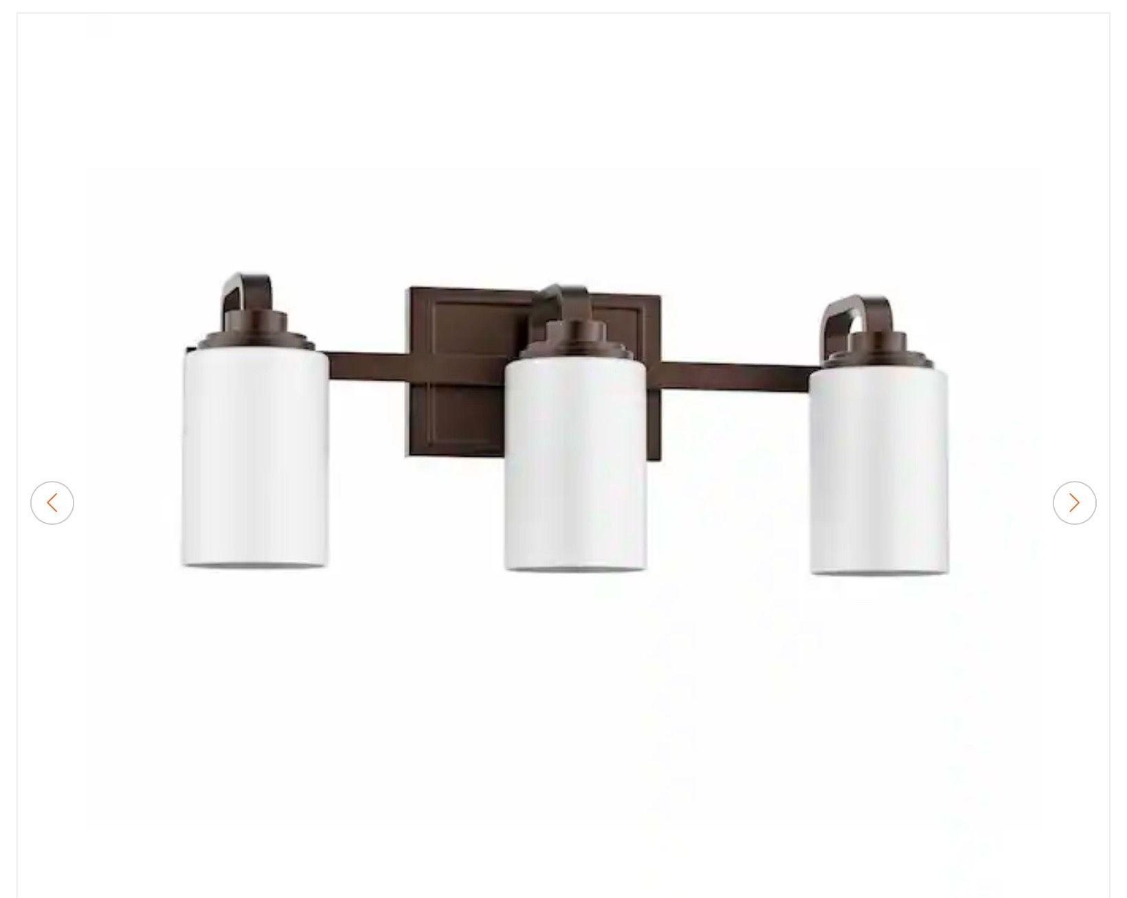 21 in. 3-Light Oil-Rubbed Bronze Contemporary Bathroom Vanity Li - photo 4