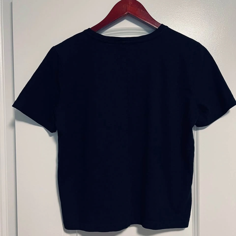 ZARA Women’s Round neck short sleeve T-shirt, Black Size L - photo 2