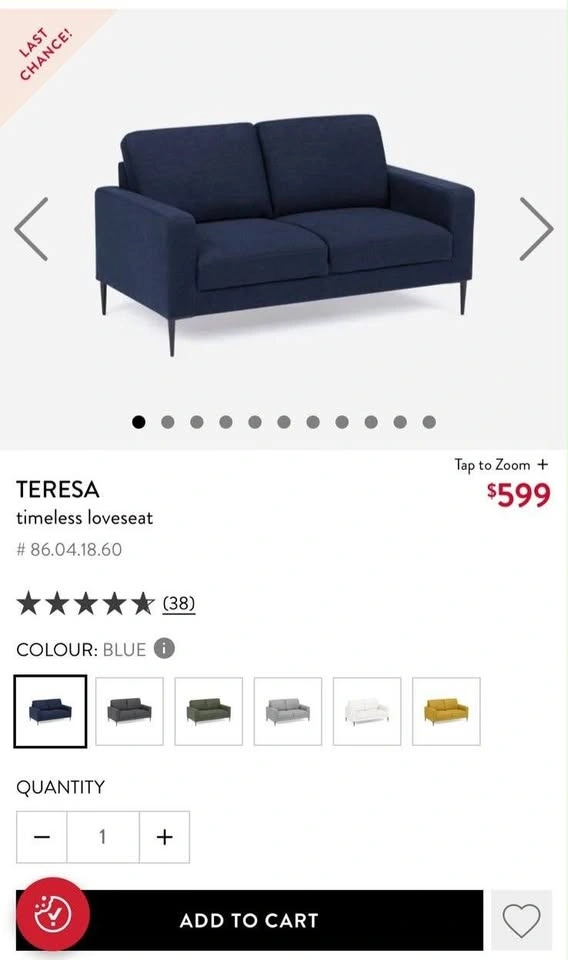 Sofa (TERESA Timeless loveseat) - photo 2