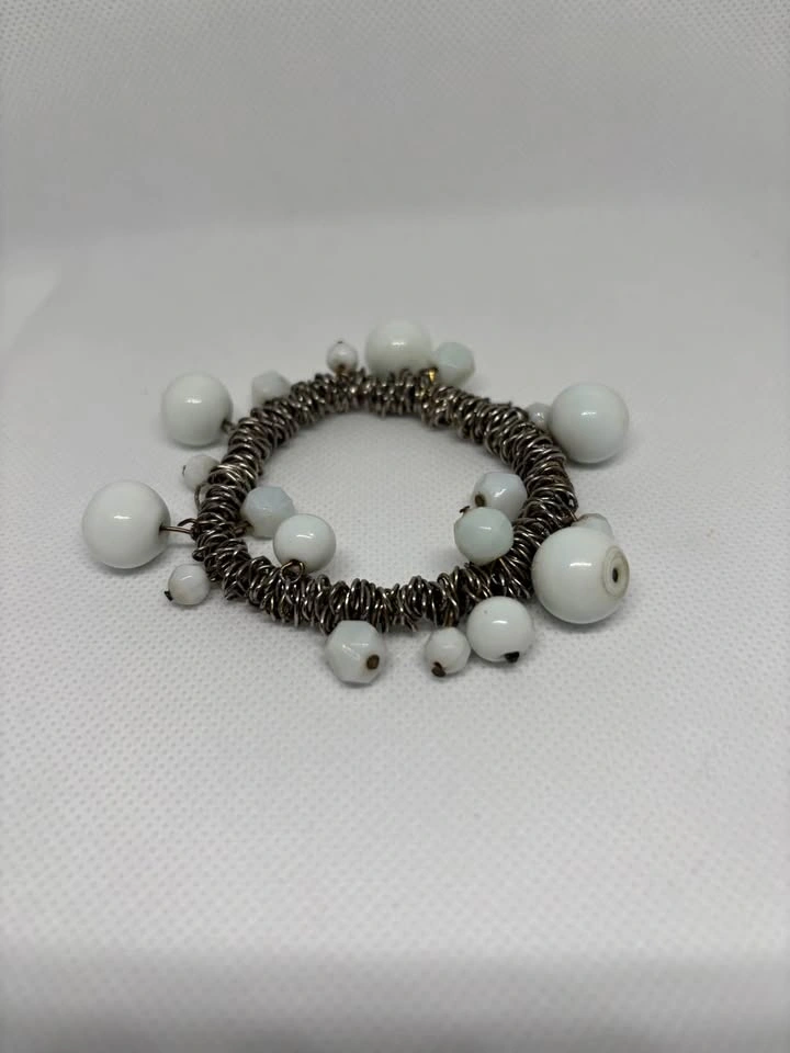 vintage milk glass bracelet