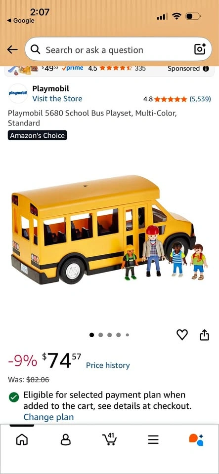 Playmobil 5680 School Bus Playset