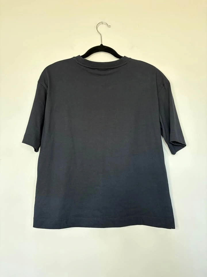 Zara Dark Navy Blue Shirt Plain Basic - photo 3