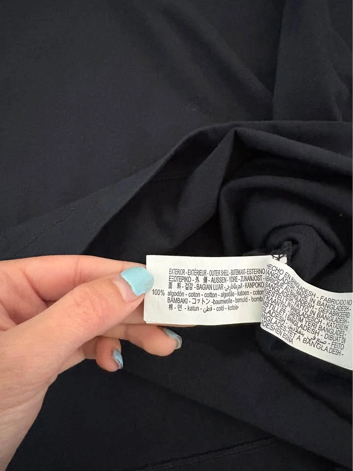 Zara Dark Navy Blue Shirt Plain Basic - photo 5