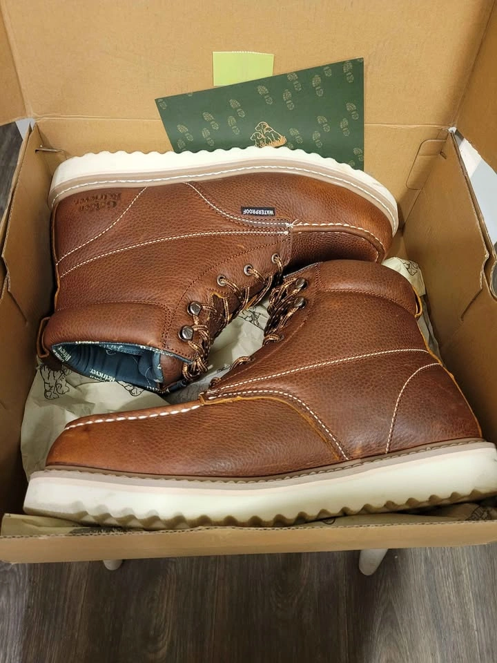 Golden Retriever Waterproof Steel Toe Work Boots Men's 12 - photo 4