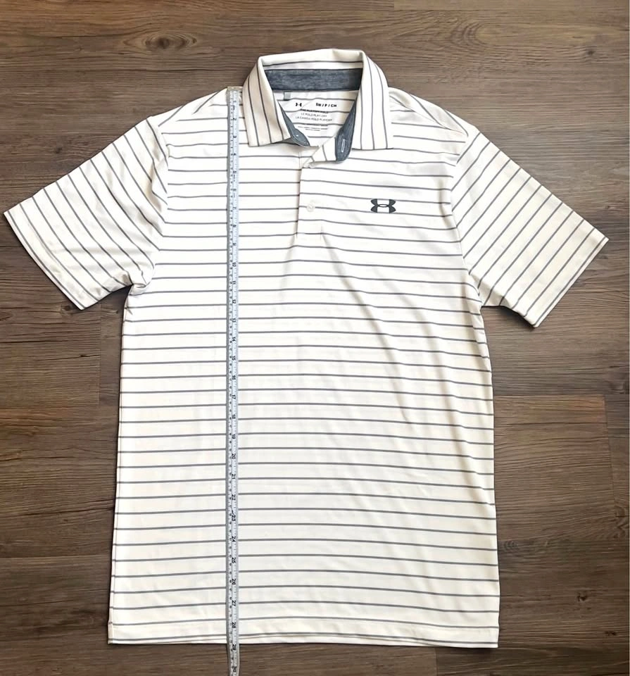 Under Armour Small Playoff Polo striped golf polo shirt