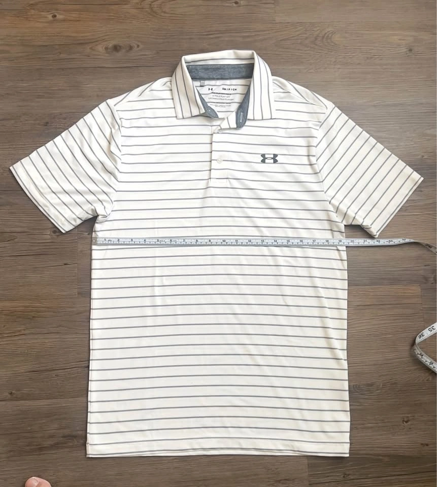 Under Armour Small Playoff Polo striped golf polo shirt - photo 2