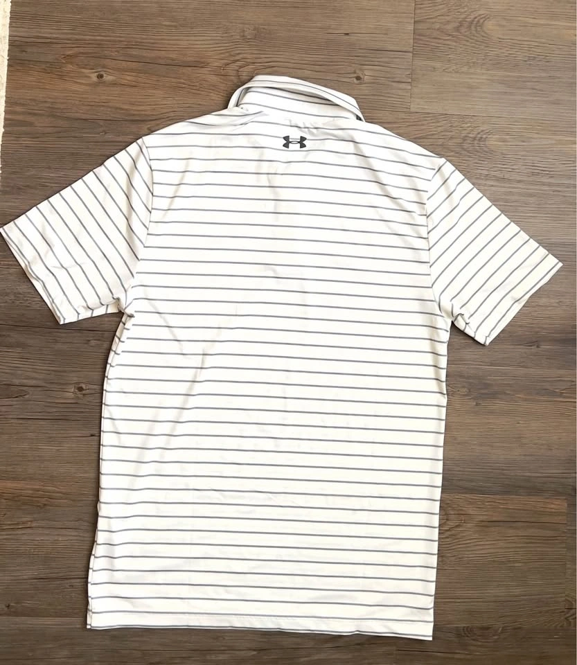 Under Armour Small Playoff Polo striped golf polo shirt - photo 3