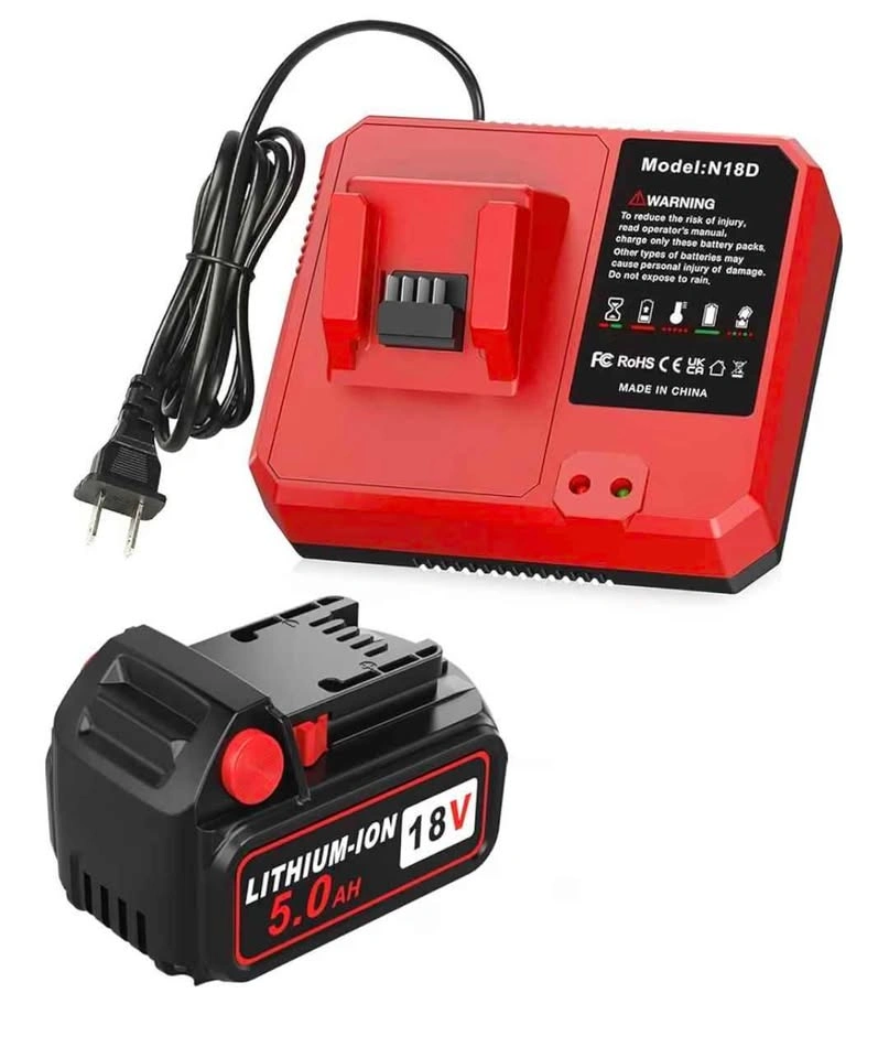 Abeden 5.0Ah Replacement for Milwaukee M18 Battery and Charger - photo 2