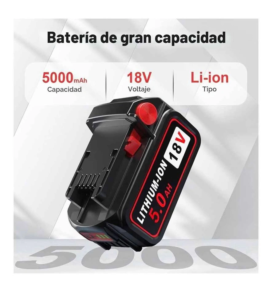 Abeden 5.0Ah Replacement for Milwaukee M18 Battery and Charger - photo 4