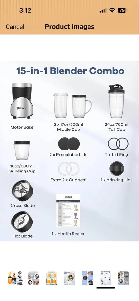 MOVING SALE Ganiza 15-in-1 Blender Combo - photo 4