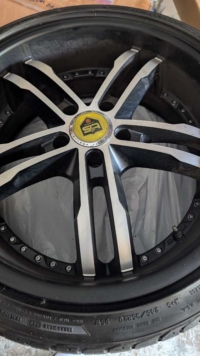 20" Deep Dish TIS DUBs Satin Black with machine face