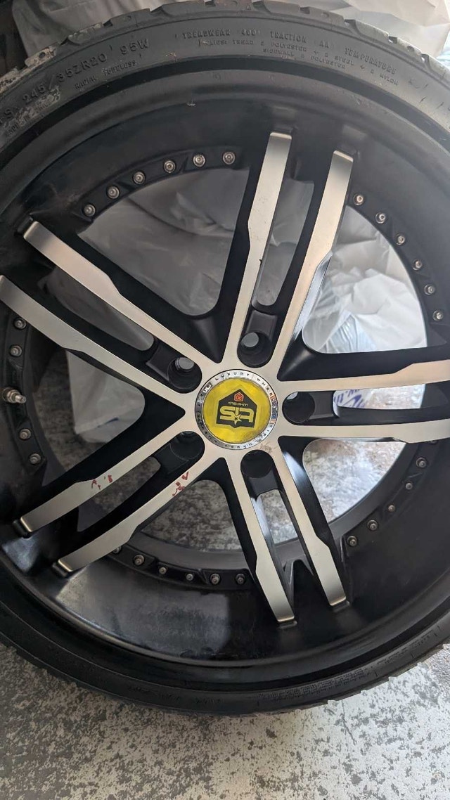 20" Deep Dish TIS DUBs Satin Black with machine face - photo 3