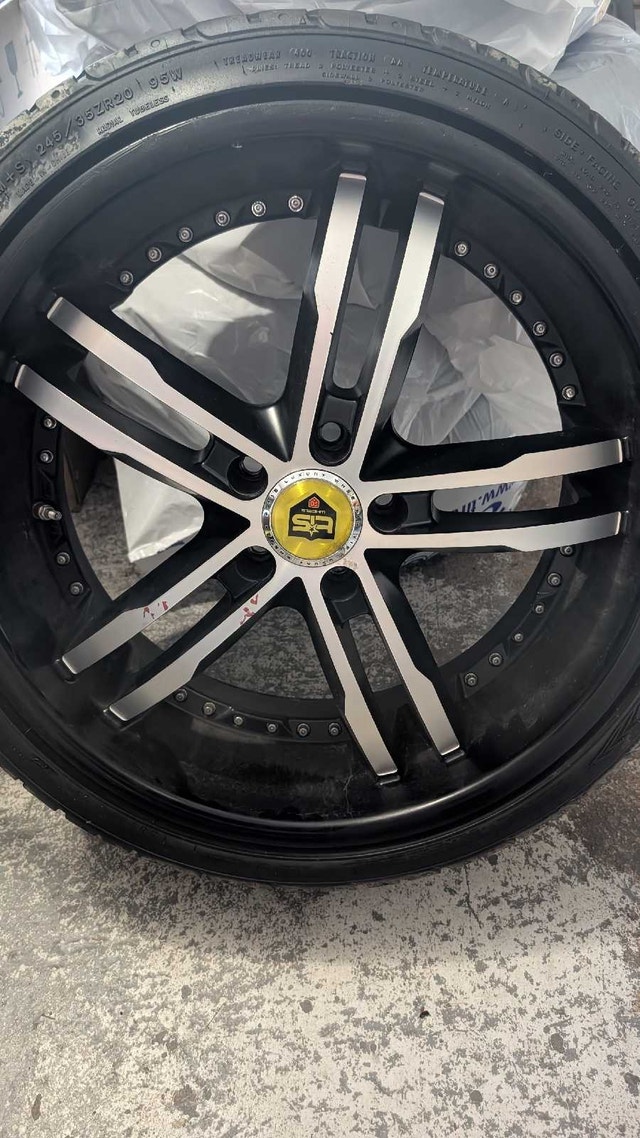20" Deep Dish TIS DUBs Satin Black with machine face - photo 5