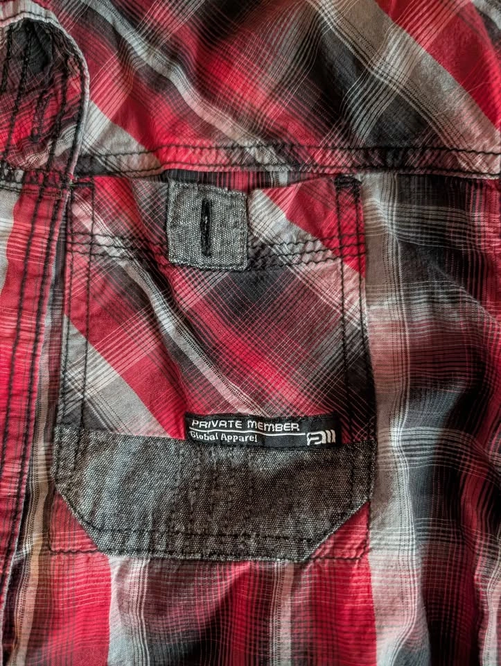 Private Member Plaid Button-Down Shirt - Size G/L - photo 2