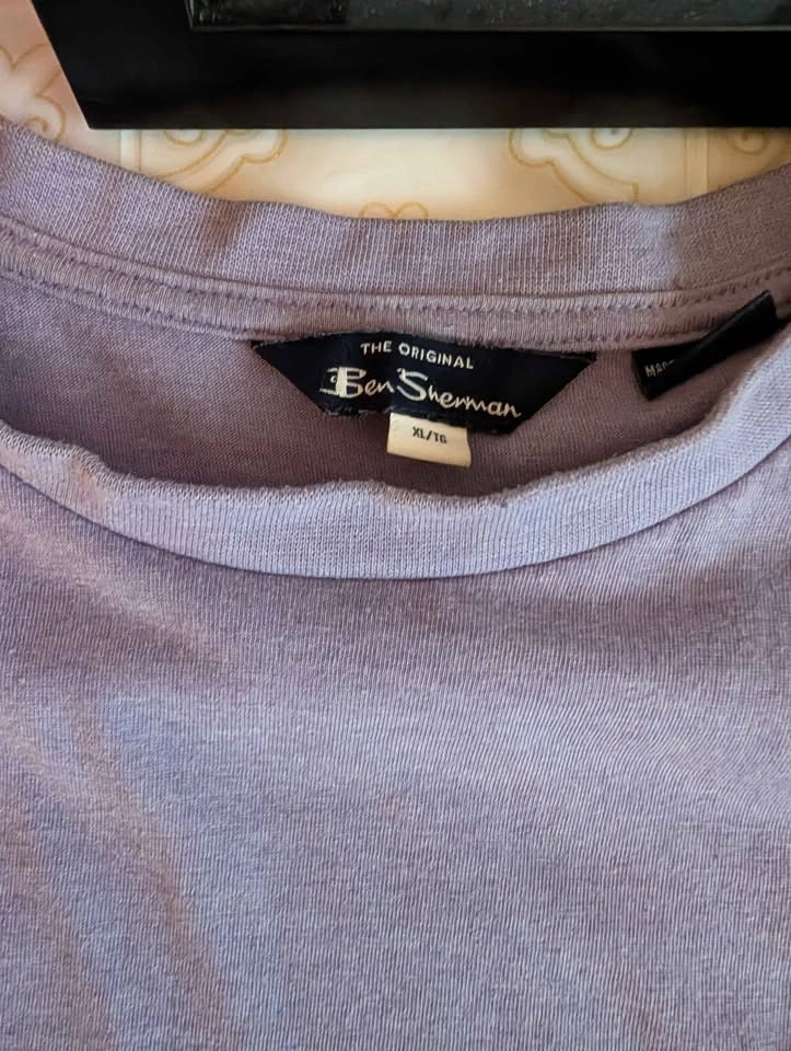 Ben Sherman Men's Lavender Marled Pocket T-Shirt - photo 2