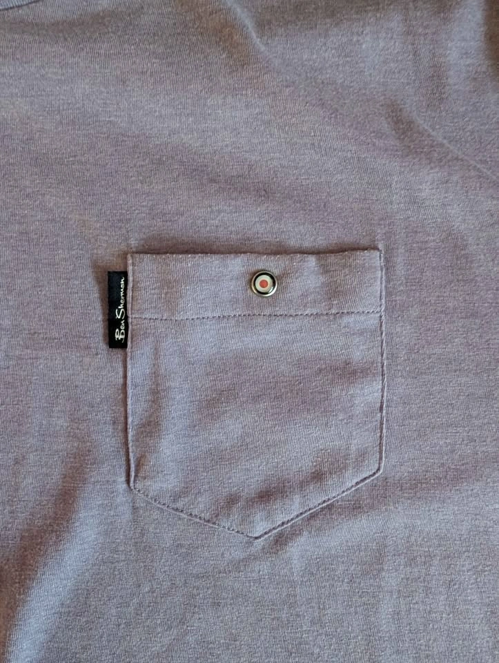 Ben Sherman Men's Lavender Marled Pocket T-Shirt - photo 3