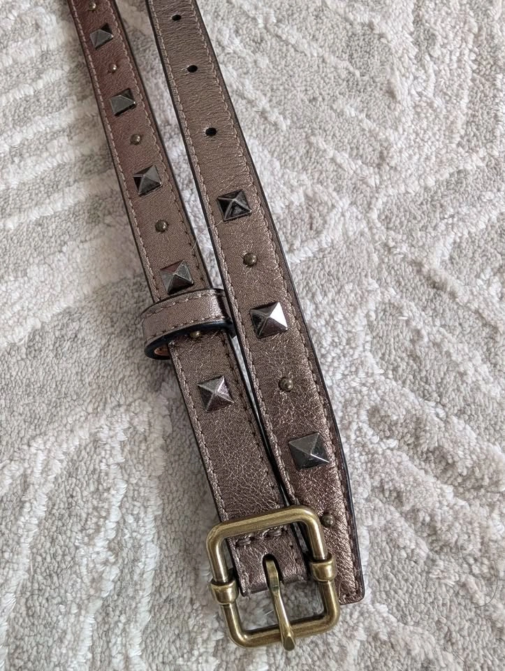 Coach Women's Studded Metallic Leather Belt - photo 3